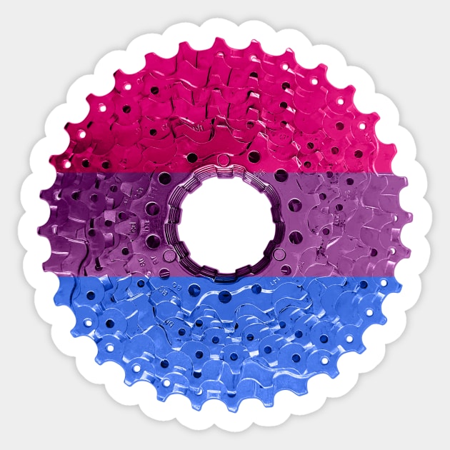 Bisexual Pride Bicycle Cassette Sticker by NeddyBetty